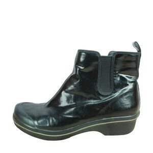 Dansko Glossy Black Ankle Booties